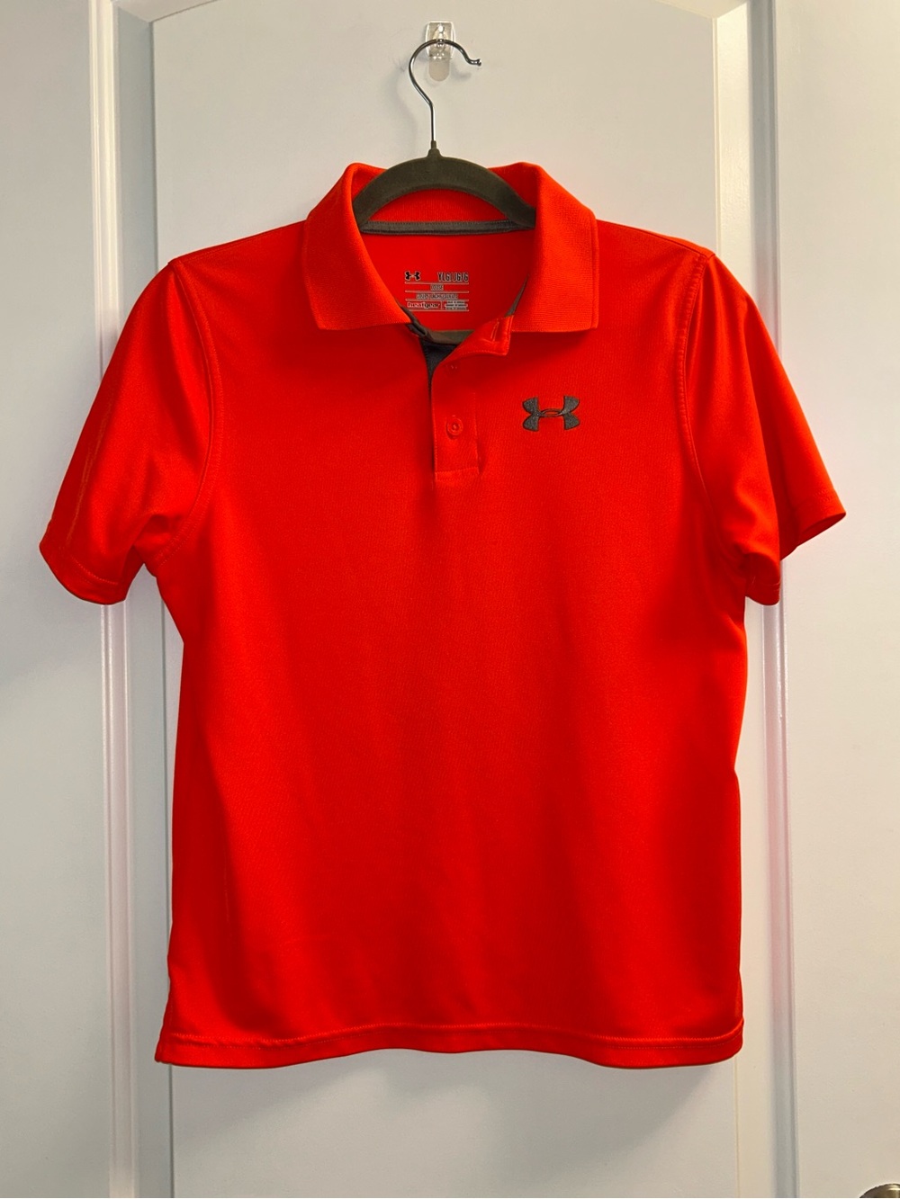 UNDER ARMOUR Boys' Bright Orange Golf Polo Performance Shirt